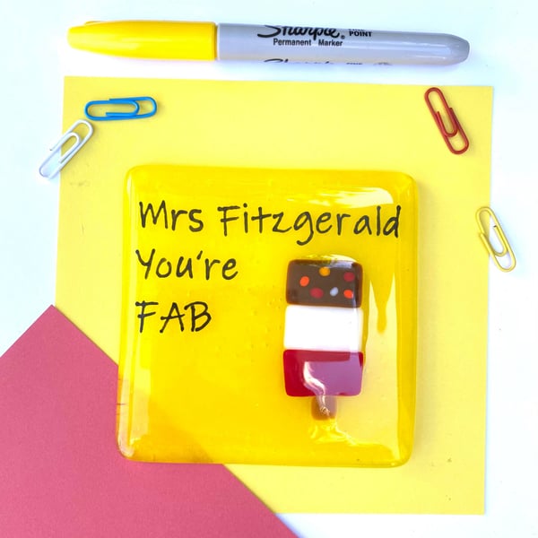 You're FAB Fused Glass Coaster, Teachers gifts, thank you teacher gifts