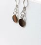 Dainty Silver Earrings, Sterling Silver Tiny Full Moon Minimalist Earrings - Image 8