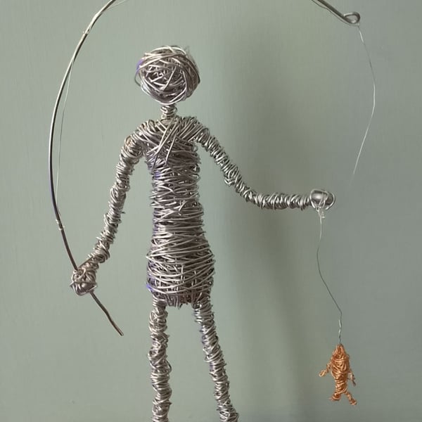Fishing wire art sculpture 