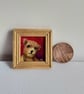 Teddy Bear Miniature Oil Painting 