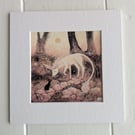 Nosy Unicorn - Giclée Mini Prints in 6x6 matt