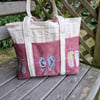 Lovely Beach Bag or shopper with flip flop applique