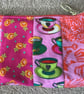 100% Cotton Patchwork Pouches, lined with Zips. Lots of colours, designs & sizes - Image 4
