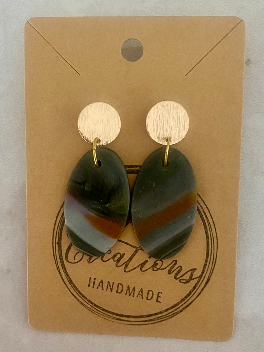 Ref: 2527 Handmade polymer clay earrings (includes FREE UK postage)