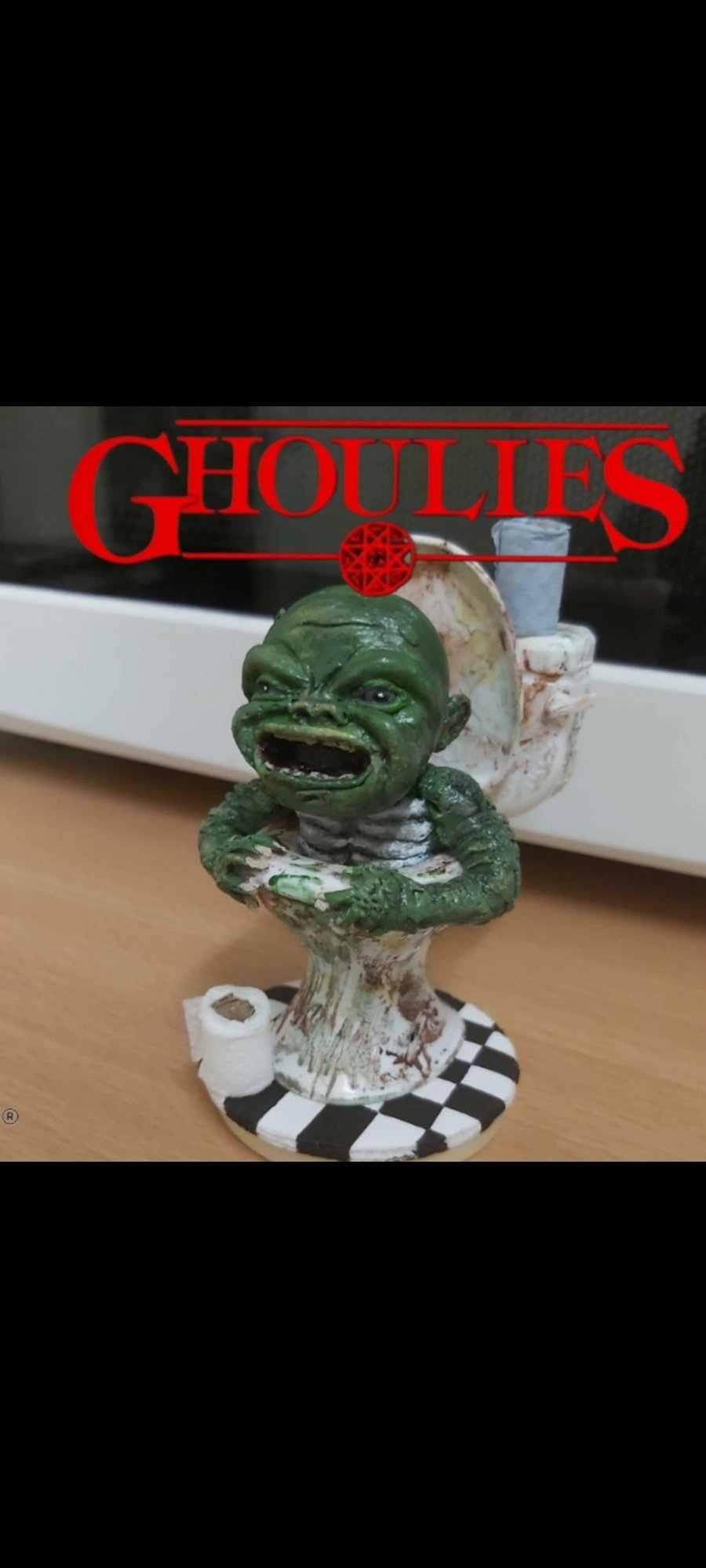 Ghoulies Inspired Handmade Toilet Monster