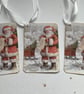 CHRISTMAS GIFT TAGS ( pack of 3 ) 'Checking His List ' . Santa, St Nick  - Image 2