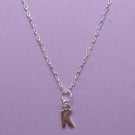 Girls Sterling silver Initial Necklace 