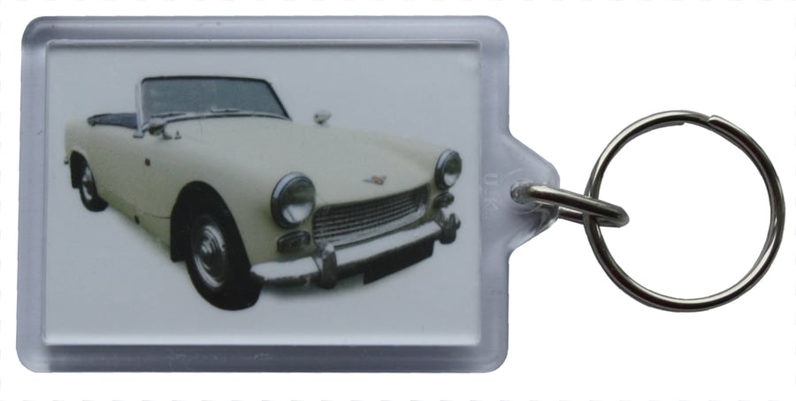 Austin Healey Sprite Mk2 1963 - Keyring with 50x35mm Insert - Car Enthusiast