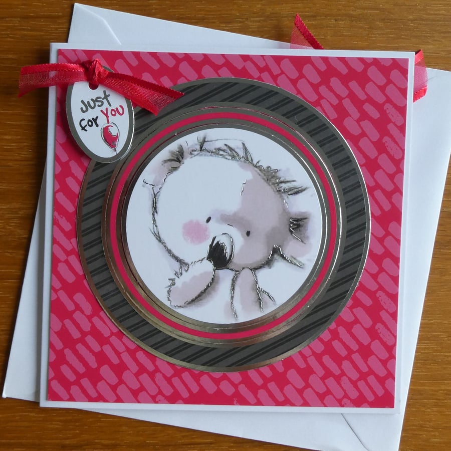 Koala Just For You Card - Birthday, Anniversary, Valentine 