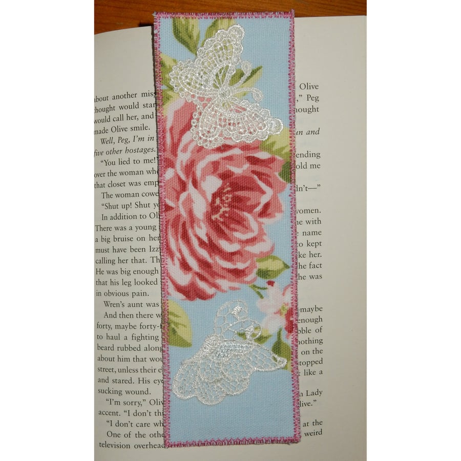 Bookmark flowers and butterflies