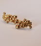 22 Carat Gold Plated Recycled Silver Granulation Earrings - Image 2