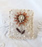 Felt Brooch with Embroidered Flower - Image 1