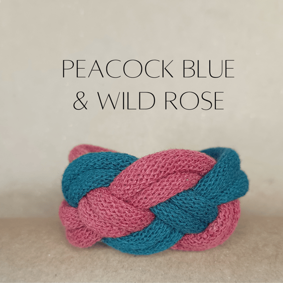 Rope Josephine Bracelet, Peacock Blue & Wild Rose