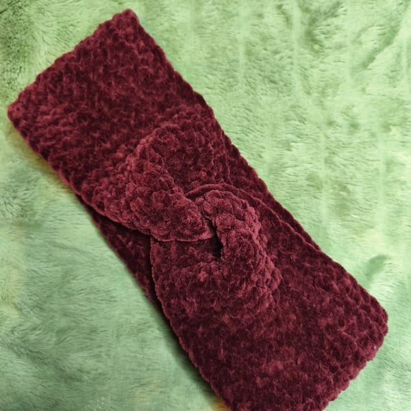 Maroon Headband Ear Warmer