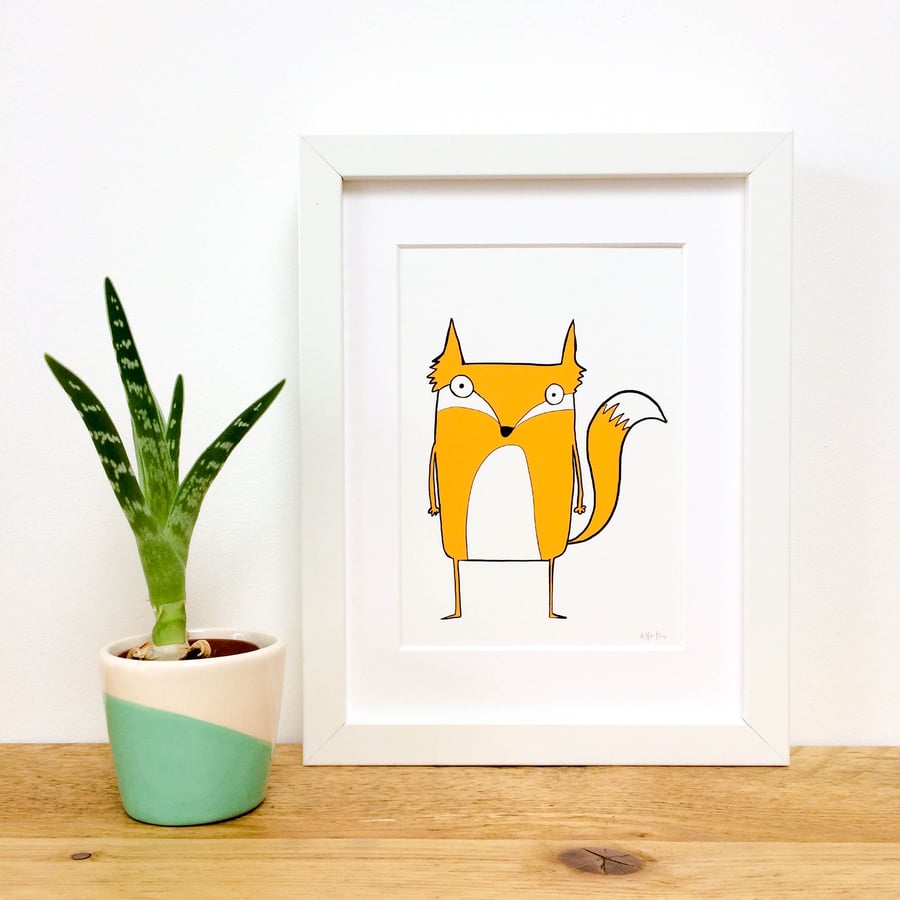 Crazy Fox, Framed Print