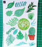 Greenery Sticker Sheet - Image 1