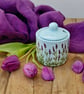 Lavender Sugar Pot - Hand Painted - Image 3