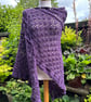 Aubergine Triangle Lace Shawl in recycled acrylic yarn 
