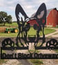 Handmade German Shepherd Metal Driveway Sign – 25x25cm "Don't Block Driveway"  - Image 3