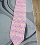 Pink, Lemon and Lavender Hand Knitted Wrap - Image 1