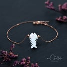 White Opal Fish With 925 Sterling Silver Bracelet