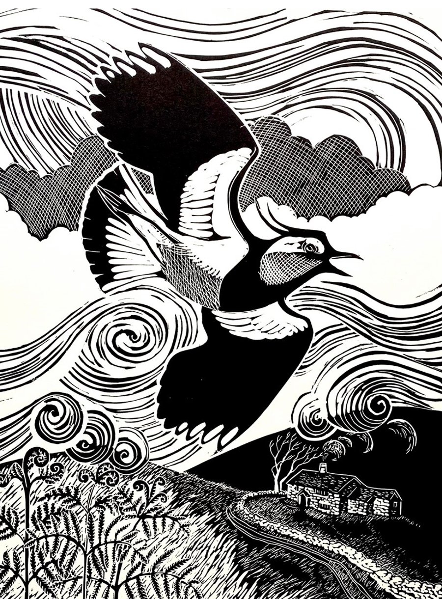 'Wiley Windy Moors' Limited Edition Lino Print