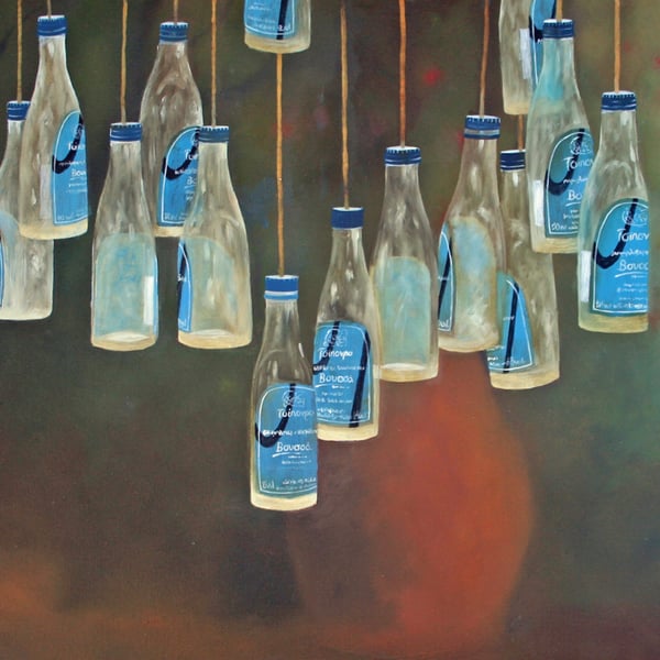 Ouzo Windchimes . Framed Special Edition Canvas Print 
