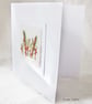 HAND EMBROIDERED CARD CHRISTMAS WINTER FOLIAGE - Image 3