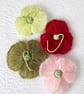 Crocheted Mohair Flower  Appliqué Accessories Unique Handmade Crafts  - Image 7