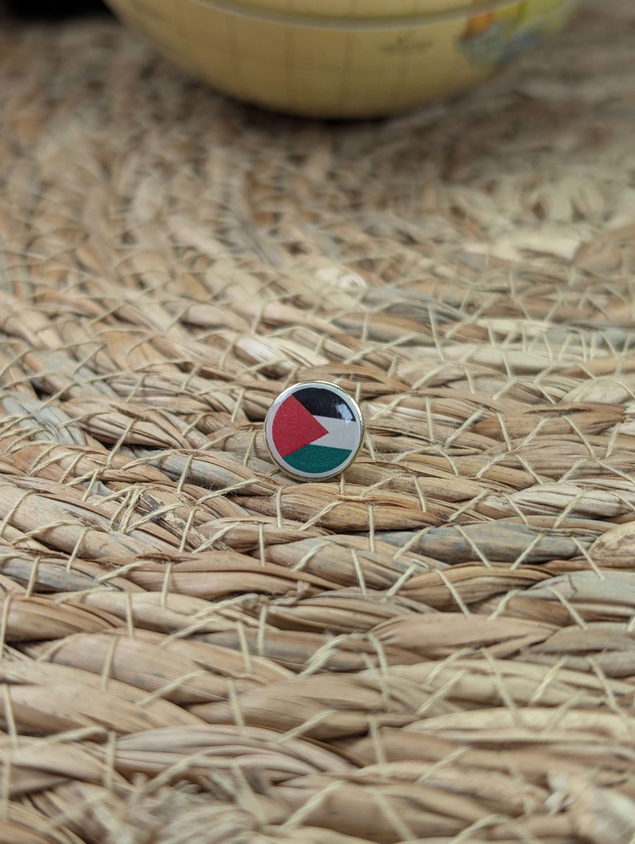 Palestine Flag Map Pin – Middle East Travel Map Push Pin for Wooden Maps