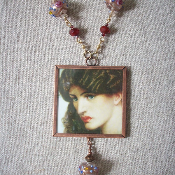 Dante Gabriel Rossetti 'Proserpine' Art Necklace