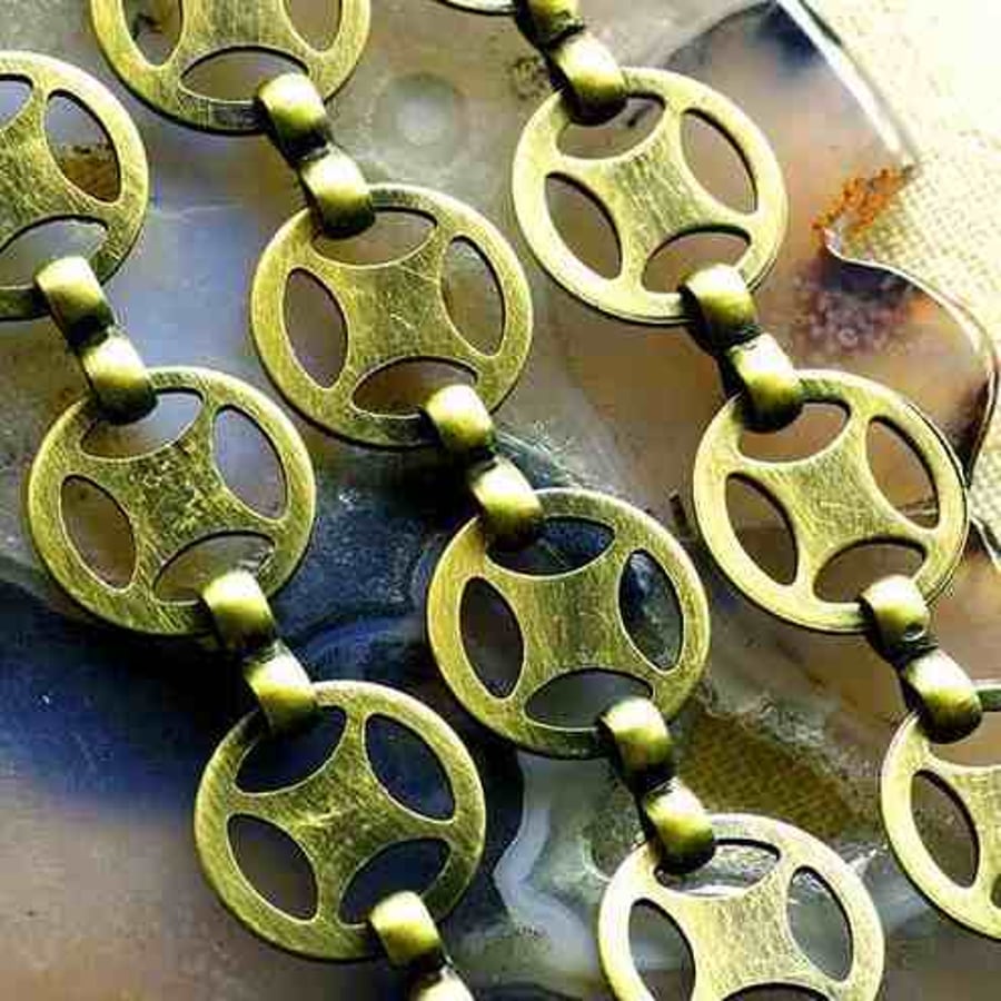Antique Bronze Fancy Chain 50cm