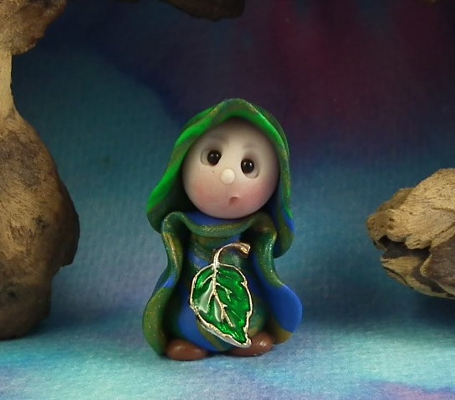 Summer Special ... Tiny Garden Gnome 'Polly' OOAK Sculpt by Ann Galvin