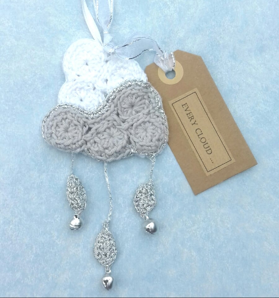 Crochet Cloud With a Silver Lining