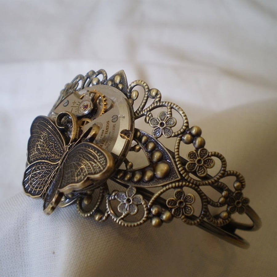 Steampunk Butterfly Bracelet/Cuff