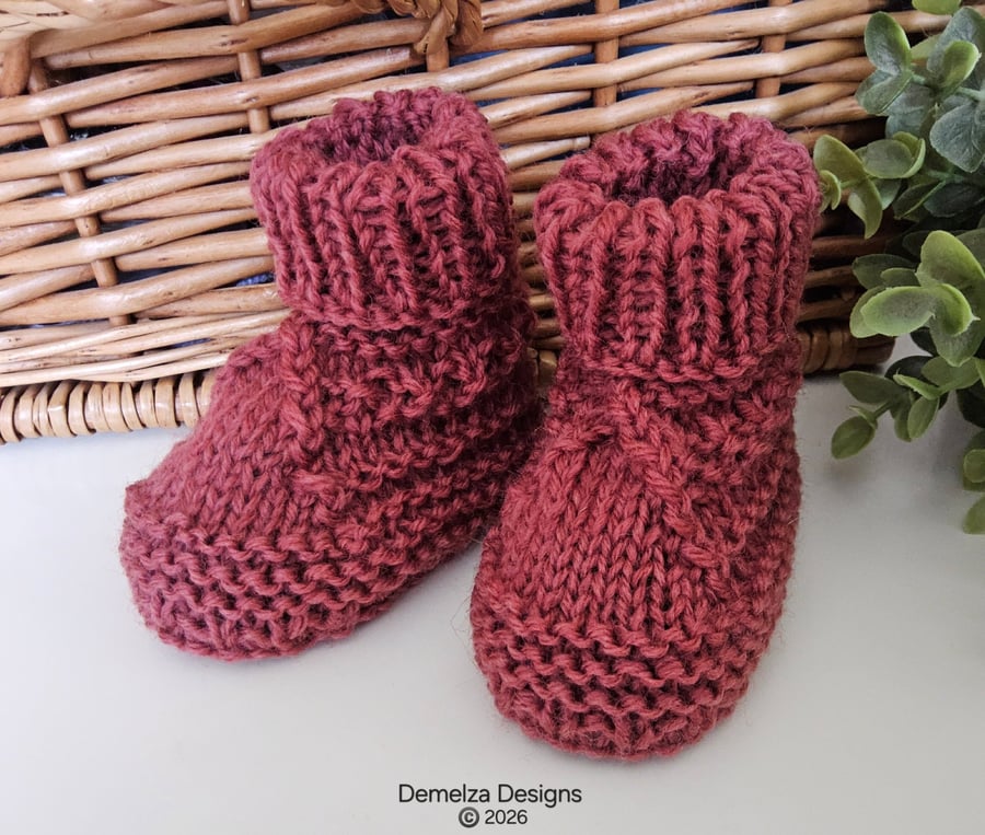 Luxury Baby 'Jeager' Merino Wool Booties 0-3 months size 