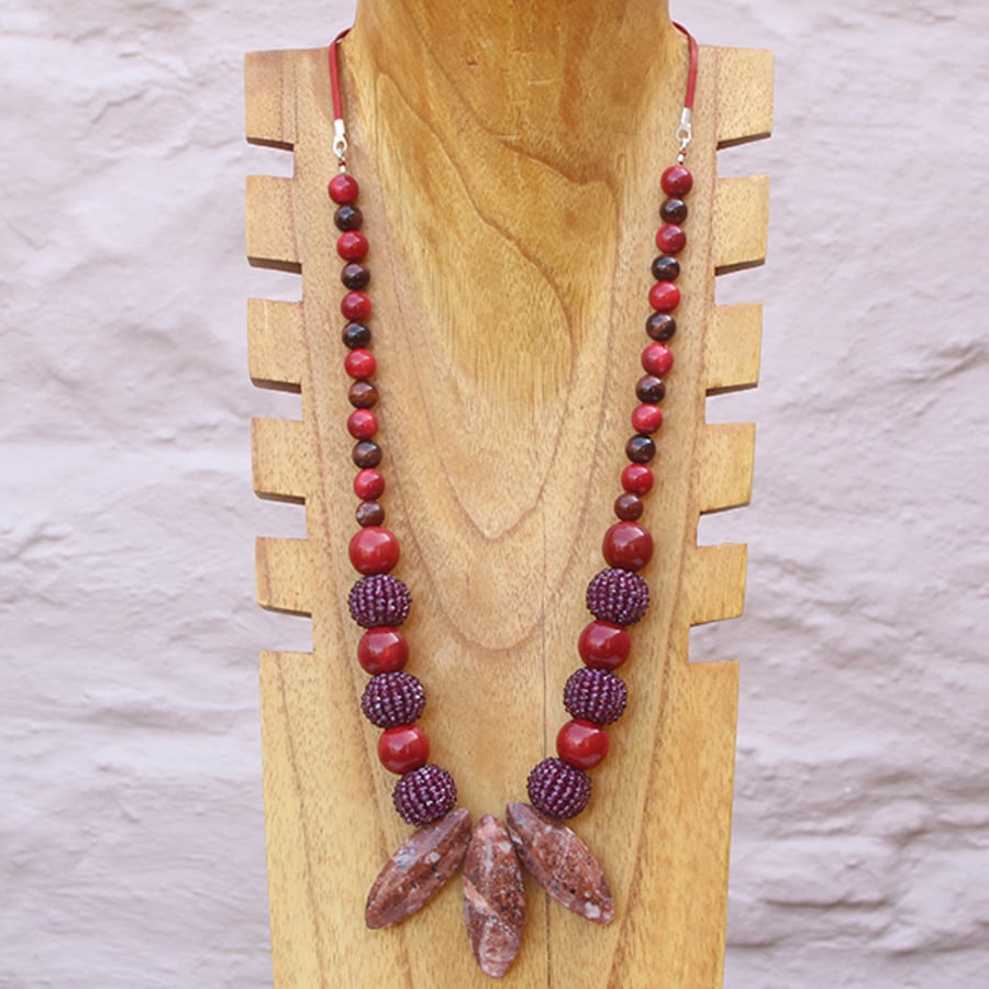 Rustic Red Necklace