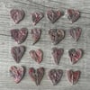 16 Free Motion Embroidery Heart Embellishments Card Making Textiles