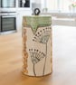 'Seeds of Happiness' lidded jar - handmade ceramic