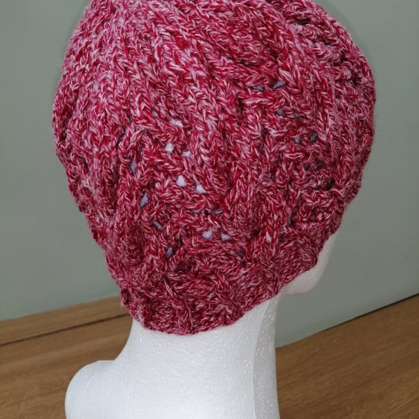 Warm knitted beanie hat