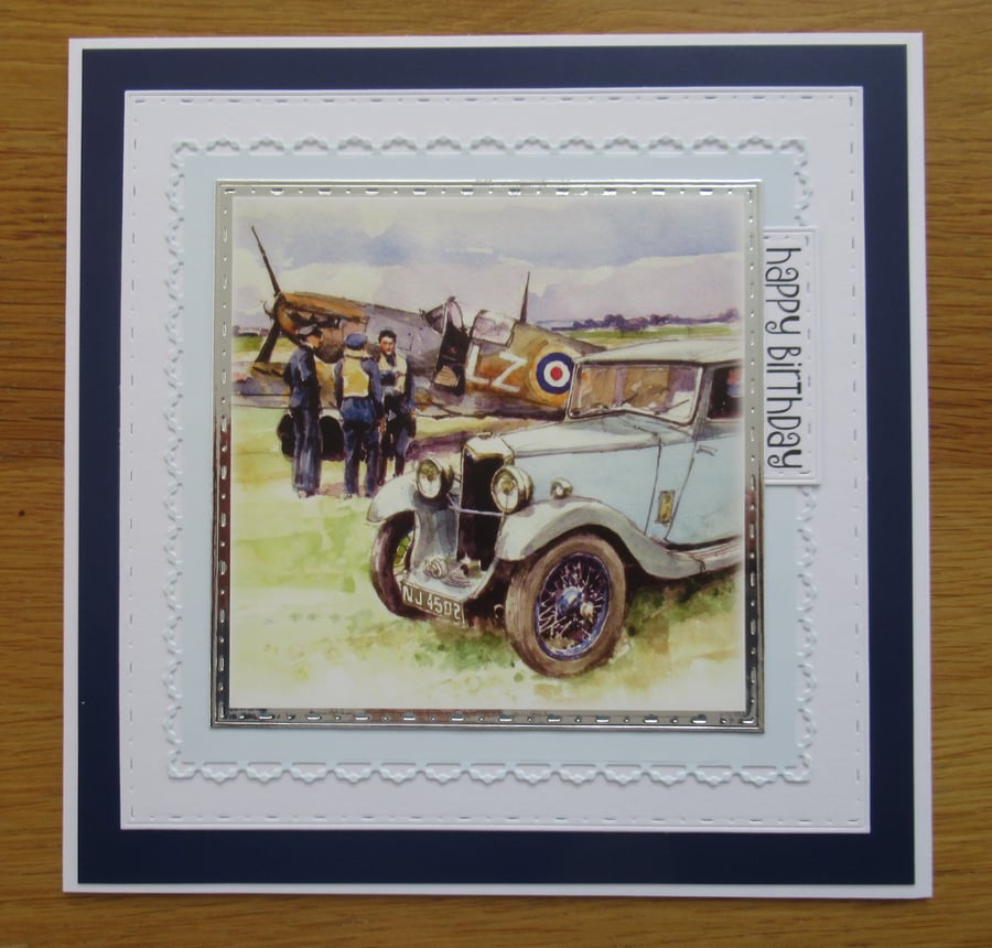 Fighter Plane - Large Birthday Card