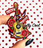 Rock & Roll Guitar Brooch by Dolly Cool - Old School Tattoo - 40s 50s Reproducti