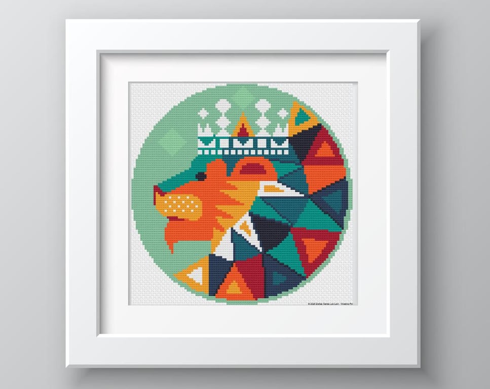 010H - Leo - Horoscope - Zodiac Series - Cross Stitch Pattern