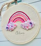 Personalised Pink Rainbow Baby Hoop, Girl Nursery Wall Decor - Image 3