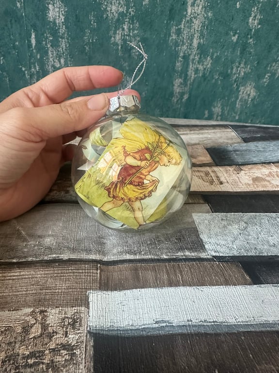 Flower Fairy Glass Bauble