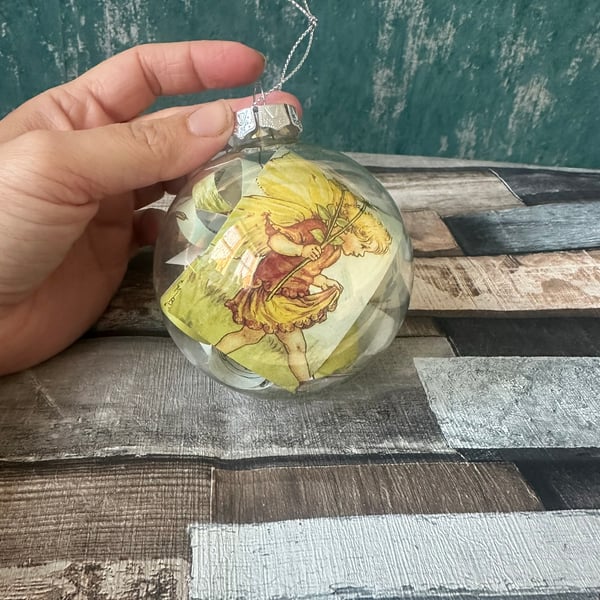 Flower Fairy Glass Bauble