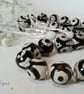 Designer Black & Cream Agate Necklace & Earrings Gift Set - Image 2