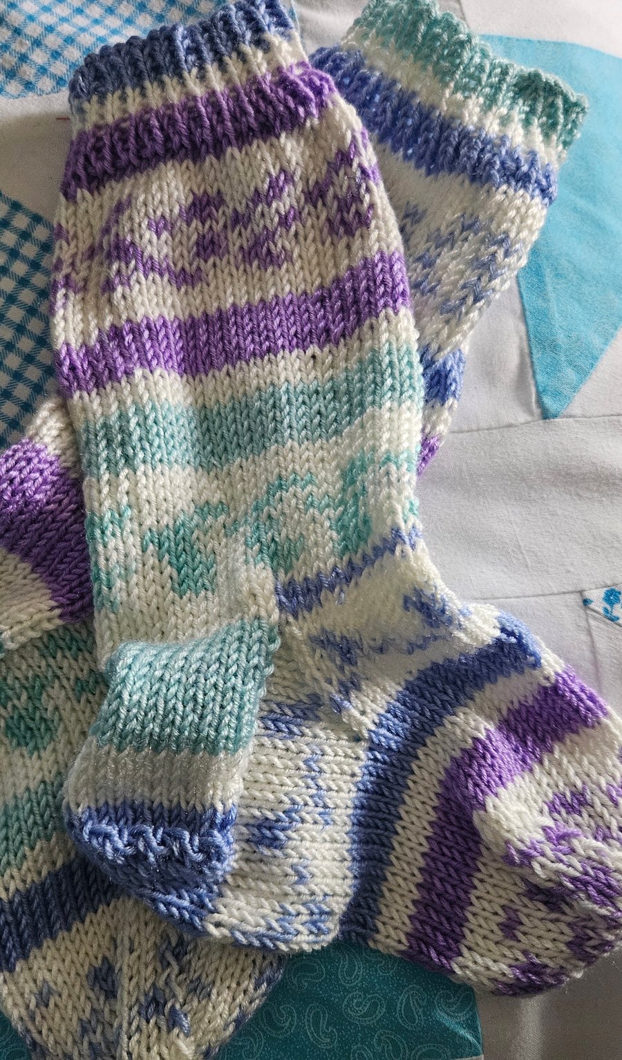 Cosy Toes Hand Knitted Socks, UK size child's 7-9