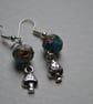 Toadstool earrings with Cloisonne beads - Image 1