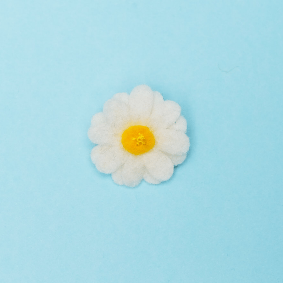 Small daisy, felt brooch.
